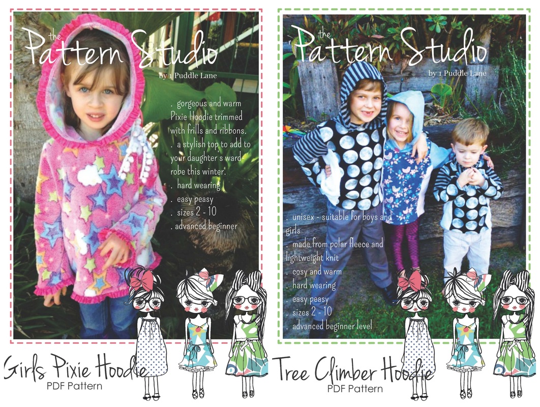1 Puddle Lane - Pattern Bundle #2 - Pixie Hoodie & Tree Climber Hoodie - PDF patterns